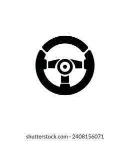 car steering wheel icon vector ilustration logo design