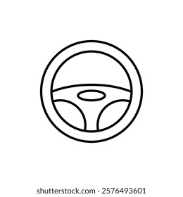 car Steering wheel icon vector outline logo sign