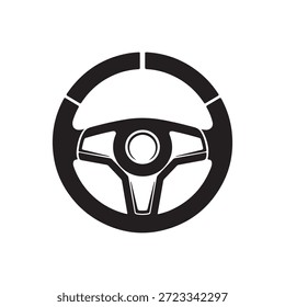 Car steering wheel icon vector logo illustration
