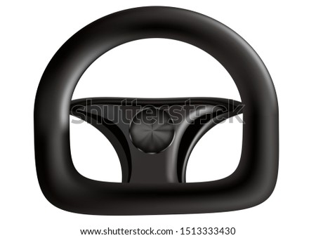 car steering wheel islated on a white background