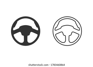 Volante de la dirección del coche Icono conjunto de símbolos plantilla de color negro editable. ilustración vectorial de logotipo simple para diseño gráfico y web