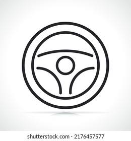 car steering wheel line icon