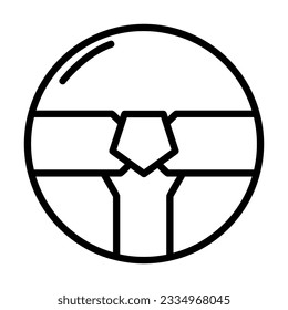 Car steering wheel line icon transparant HD