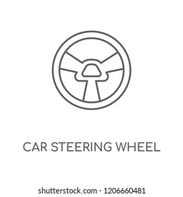 Car Steering Wheel linear icon. Car Steering Wheel concept stroke symbol design. Thin graphic elements vector illustration, outline pattern on a white background, eps 10.