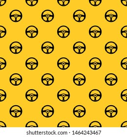 Car steering wheel pattern seamless vector repeat geometric yellow for any design
