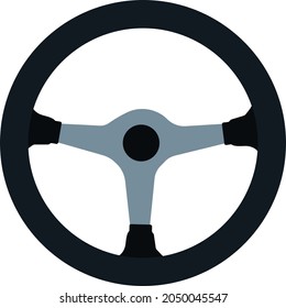 car steering wheel simple vector model design