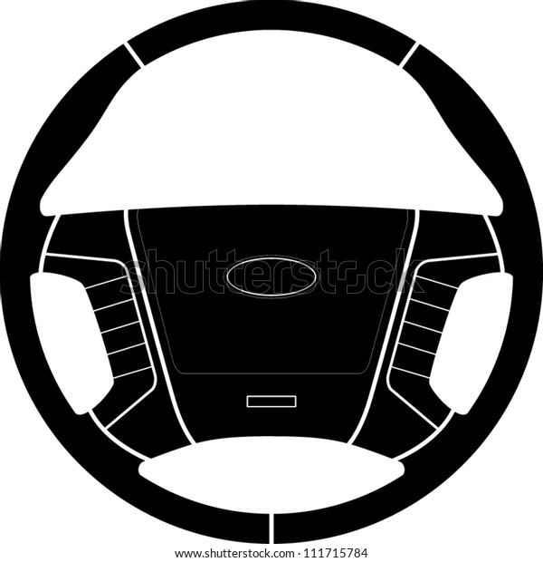 Car Steering Wheel Symbol Stock Vector (Royalty Free) 111715784