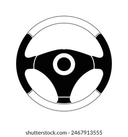 car steering wheel vector icon