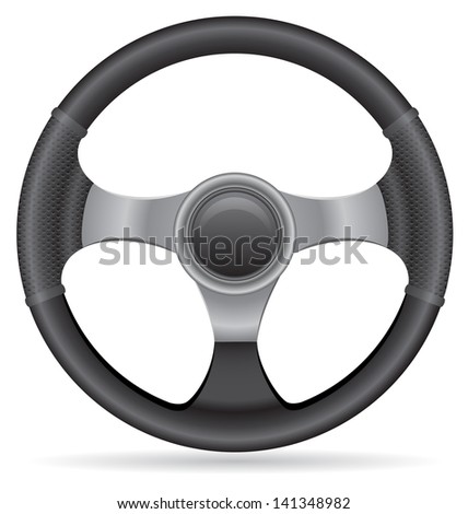 car steering wheel vector illustration isolated on white background