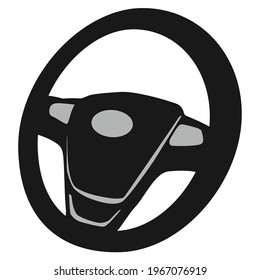 Car Steering Wheel Vector Image Illustration