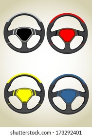 Car steering wheels set