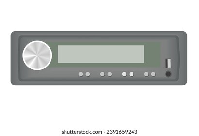 Car stereo system. vector illustration