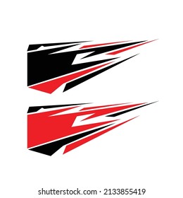 car sticker background vector design. racing car modification sticker