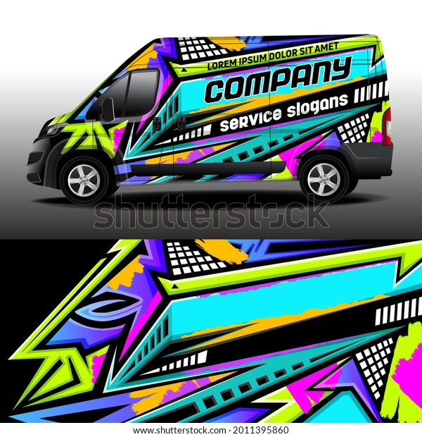 Car sticker. Delivery van vector design. Car\
design development for the\
company.\
\
