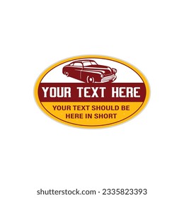 Car Sticker Design. 100% unique, editable vector sticker template.