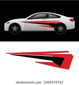 car sticker design vector. elegant car body stickers