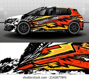 Car sticker design vector. Graphic abstract background for car design. 