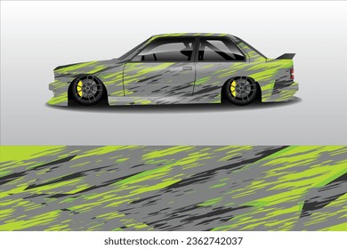 Car sticker design vector. Graphic abstract line racing background kit design for vehicle, race car, rally, adventure and livery wrapping