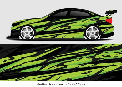 Car sticker design vector. Graphic abstract line racing background kit design for vehicle, race car, rally, adventure and livery wrapping
