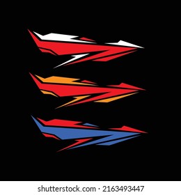 car sticker design vector. racing car stickers.