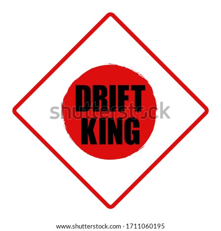 Car sticker drift king JDM japan flag red sun logo icon sign Hand drawn Custom engine design style Fashion print clothes apparel greeting invitation card glass bumper banner badge poster font cover