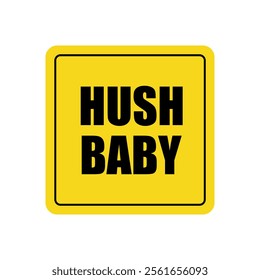 Car sticker hush baby Funny creative design