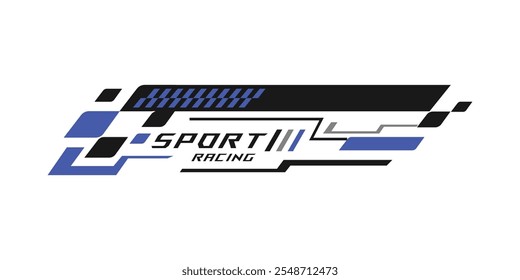 Car sticker stripe sport abstract shape vinyl decal isolated