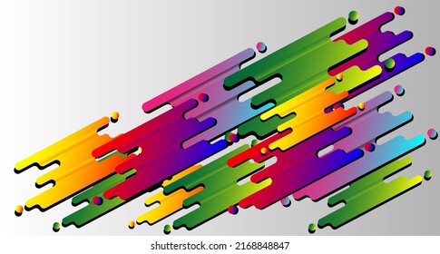 Car sticker stripes of rainbow liquid splash