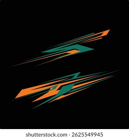 car sticker template design vector. yacht sticker. car modification sticker.
