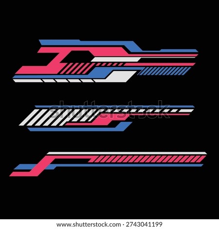  car sticker template design vector. yacht sticker. car modification sticker. 