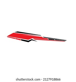 car sticker template vector design for modification
