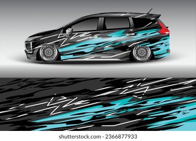 car sticker vector design Graphic abstract line racing background kit design for vehicle race car