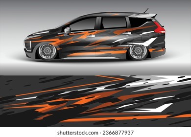 car sticker vector design Graphic abstract line racing background kit design for vehicle race car