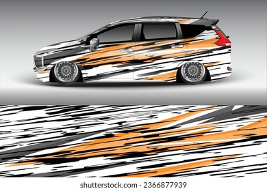 car sticker vector design Graphic abstract line racing background kit design for vehicle race car