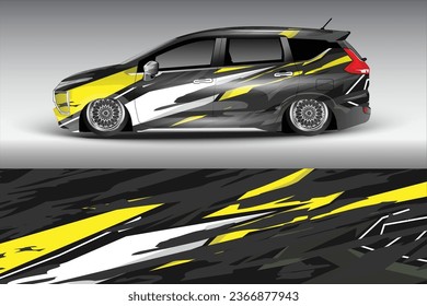 car sticker vector design Graphic abstract line racing background kit design for vehicle race car