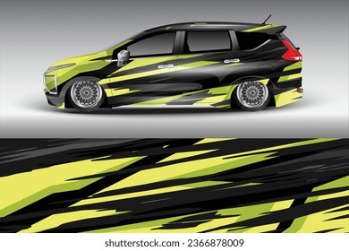 car sticker vector design Graphic abstract line racing background kit design for vehicle race car