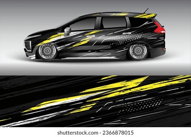 car sticker vector design Graphic abstract line racing background kit design for vehicle race car