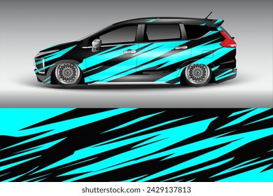 Diseño gráfico abstracto del fondo de la carrera de la línea del kit de diseño para el coche de carreras del vehículo	