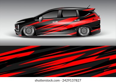 car sticker vector design Graphic abstract line racing background kit design for vehicle race car	