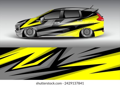 car sticker vector design Graphic abstract line racing background kit design for vehicle race car	