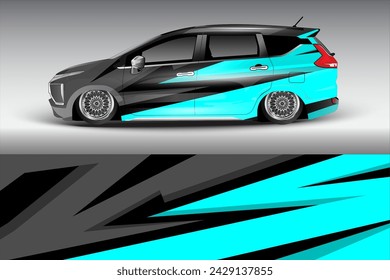 car sticker vector design Graphic abstract line racing background kit design for vehicle race car	