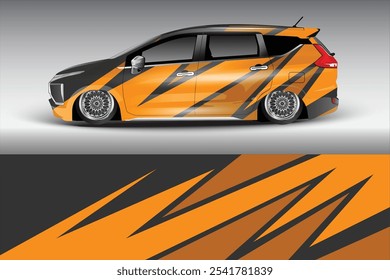 car sticker vector design Graphic abstract line racing background kit design for vehicle race car