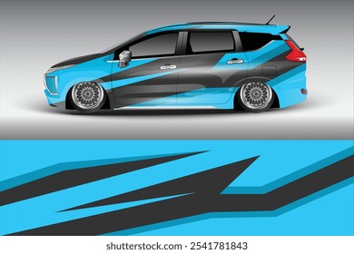 car sticker vector design Graphic abstract line racing background kit design for vehicle race car