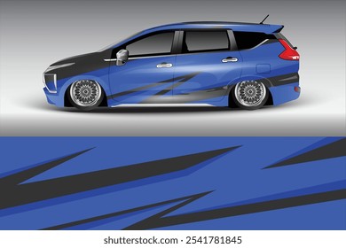 car sticker vector design Graphic abstract line racing background kit design for vehicle race car