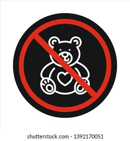 Car sticker with warning. Warning toy bear