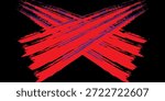 Car sticker wrap banner abstract sporty lines blue, red and black grunge color combination brush thunder storm pattern motorsport racing, vector illustration.
