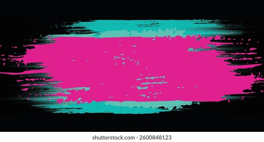 Car sticker wrap banner abstract sporty lines pink blue greenish grunge color combination brush storm thunder modern pattern racing motorsport