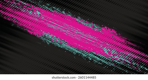 Car sticker wrap banner abstract sporty lines pink blue greenish grunge color combination brush storm thunder modern pattern racing motorsport.