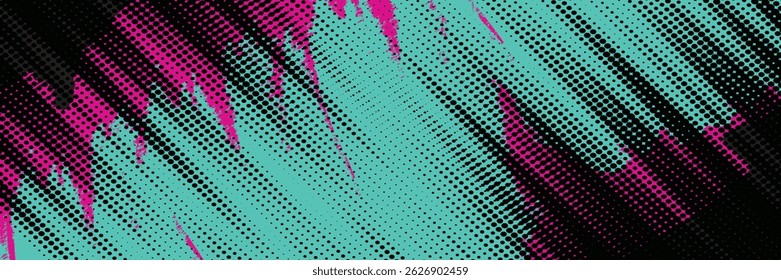 Car sticker wrap banner abstract sporty lines pink blue greenish grunge color combination brush storm thunder modern pattern racing motorsport.	