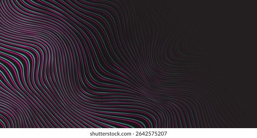 Car sticker wrap banner abstract sporty lines pink blue greenish grunge color combination brush storm thunder modern